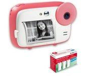 AGFA PHOTO Pack Realikids Instant Cam + 3 rollos extra Papel Térmico ATP3WH - Cámara instantánea par