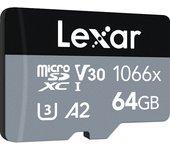 Lexar Professional 1066x Silver microSDXC 64GB UHS-I U3 V30 Clase 10