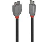 Lindy 36622 cable USB 2 m USB 3.2 Gen 1 (3.1 Gen 1) USB C Micro-USB B Negro