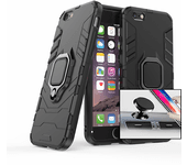 Kit Funda y Soporte Magnetico Auto iPhone 6 Plus Military Defender Negro