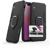 Kit Funda y Soporte Magnetico Auto iPhone X, XS Military Defender Negro