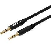 Cable SWISSTEN 73501101 (Audio Jack - 1.5m - Negro)