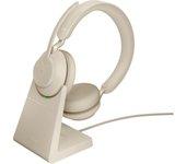 Jabra Evolve2 65, MS Stereo Auriculares Diadema USB Tipo C Bluetooth Beige