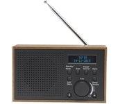 Retroradio con función de alarma, aspecto madera Dab-46