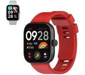 Kit Pulsera Smoothsilicone Película de Hydrogel PHONECARE Compatible con Xiaomi Redmi Watch 4 Rojo