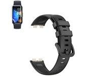 Kit Pulsera Smoothsilicone con Hebilla Película de Hydrogel PHONECARE Compatible con Huawei Band 8 Negro