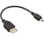 InLine USB2.0 0.2m cable USB 0,2 m Mini-USB B USB A Negro