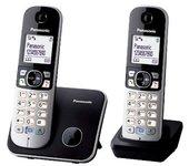 Panasonic KX-TG6812 Teléfono DECT Identificador de llamadas Negro, Plata