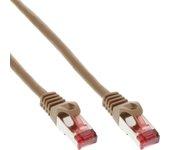 Cable de Red INLINE (RJ45 - 25 cm - Marrón)