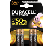 duracell pila alcalina plus power lr3 aaa pack-4