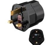 Goobay Adaptador Conector Europeo a Clavija UK Negro