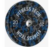 Disco de Musculación FITNESS TECH Camuflaje Azul (20 kg)