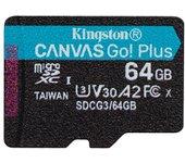 memoria 64 gb microsd kingston  canvas go  plus class 10