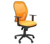 Silla Jorquera malla negro asiento naranja