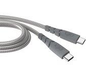 Cable Usb C/usb C Ultrarreforzado 1,2m 3a Gris