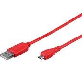 Cable USB 2.0 macho a micro USB B macho 1 M Rojo