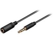 HL0624780 cable de audio 1,5 m 3,5mm Negro, Cable alargador