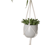 Macrame doble nudo básico blanco 120 cm