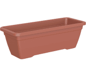 Jardinera de polipropileno venezia terracota 40x16,3x19,5 cm