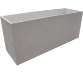 Maceta de hormigón blanco piedra de 118x38.5 cm