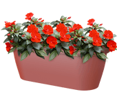 Jardinera pared algarve rojo 38,5x14,2x14,5cm