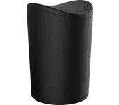 Papelera de baño basculante negro 6l