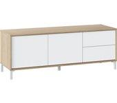 Usinestreet Mueble de tv 2 puertas y 2 cajones brooklyn - l130 cm