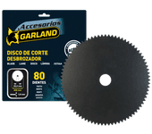 Disco de acero 80 dientes garland para desbrozadora 255 mm