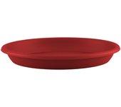 Lote maceta alta y plato capri rojo 46 cm