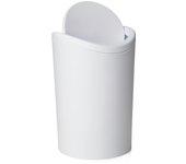 Papelera de baño basculante blanco 6l