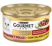 0.085 KG Gourmet Gold Bocaditos Salmón y Pollo para gatos