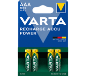 varta blister 4 pilas recargables aaa 1000mah verde plata