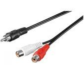 cable audio mini jack 3.5mm macho a 2 rca hembra 2.5m