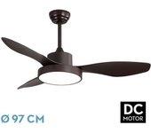 Ventilador DC Hayate 24W Marrón 3 Aspas FABRILAMP