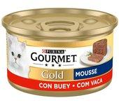 85 g Gourmet Gold Mousse de Buey lata para gatos