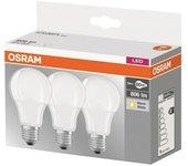 Osram Bombilla LED Classic A60 (E27, No regulable, Blanco cálido, 806 lm, 9 W, 3 ud.)