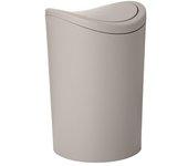 Papelera de baño basculante marrón 6l