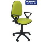 Silla Ayna similpiel verde con brazos