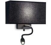 Hotel - Aplique led 2 luces Negro - Ideal Lux