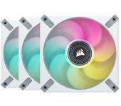 ventilador corsair ml120 rgb elite blanco 120mm magnetic leviaton triple pack