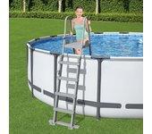 Escalera de seguridad para piscina 4 peldaños 132 cm BESTWAY