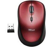 raton trust optico mini wireless rojo