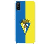 Funda Licencia Oficial Cádiz CF Escudo Fondo Bicolor para Xiaomi Redmi 9A