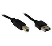 Alcasa USB 2.0 A/B, 1m cable USB USB A USB B Negro