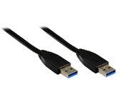 Alcasa USB 3.0 1.8m cable USB 1,8 m USB A Negro