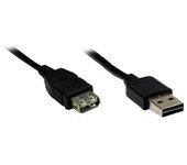 Cable USB ALCASA (USB - 3 m - Negro)