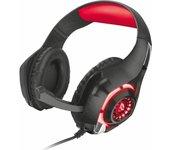 Trust GXT 313 Binaural Diadema Negro, Rojo auricul