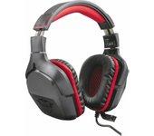 Trust GXT 344 CREON Binaural Diadema Negro, Rojo a