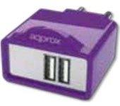 Cargador APPROX appUSBWALL21P Violeta