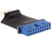 InLine 33449L USB 3.0 USB 2.0 Negro, Azul adaptado